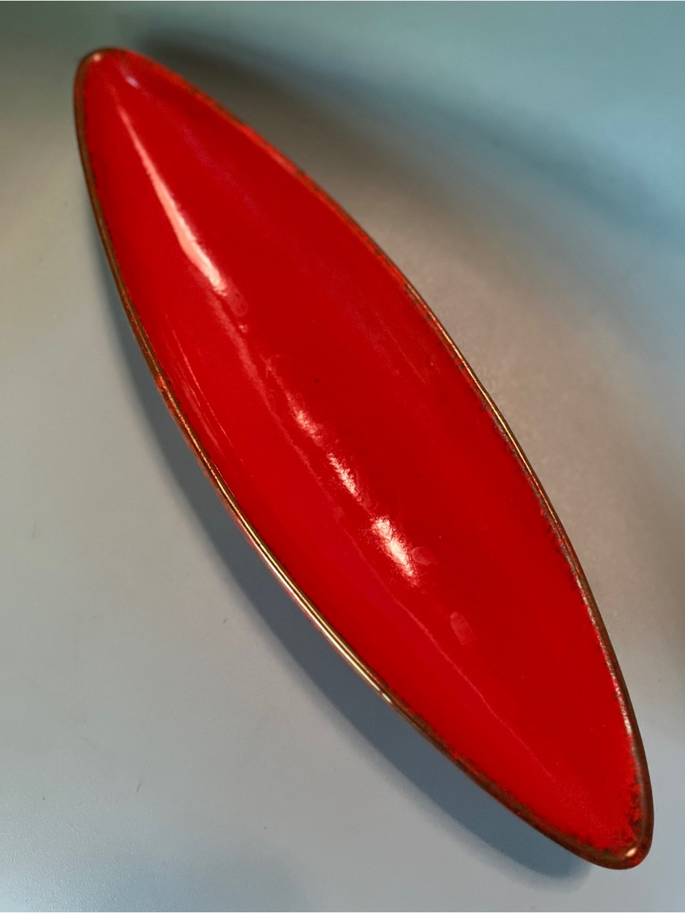 Vintage MCM USA Stamped Oblong Serving Dish
